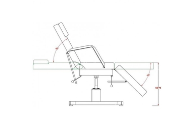 Косметологическое кресло на гидравлике МК 05, вид 3