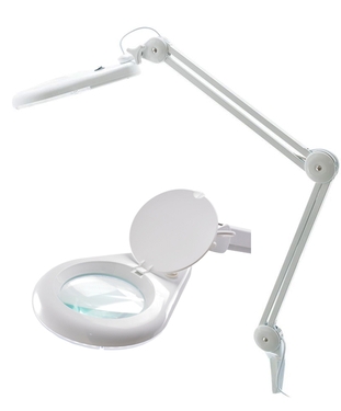 Лампа лупа для педикюра 5 д настольная на струбцине
