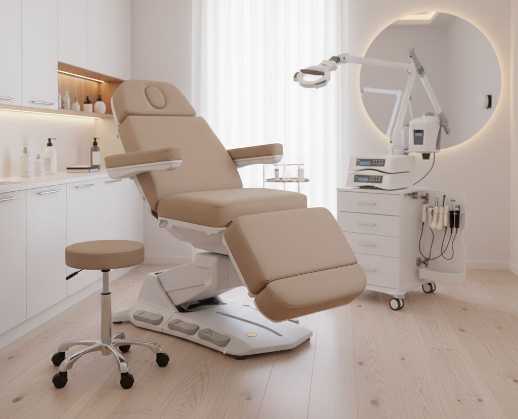 Косметологическое кресло с электроприводом премиум класса